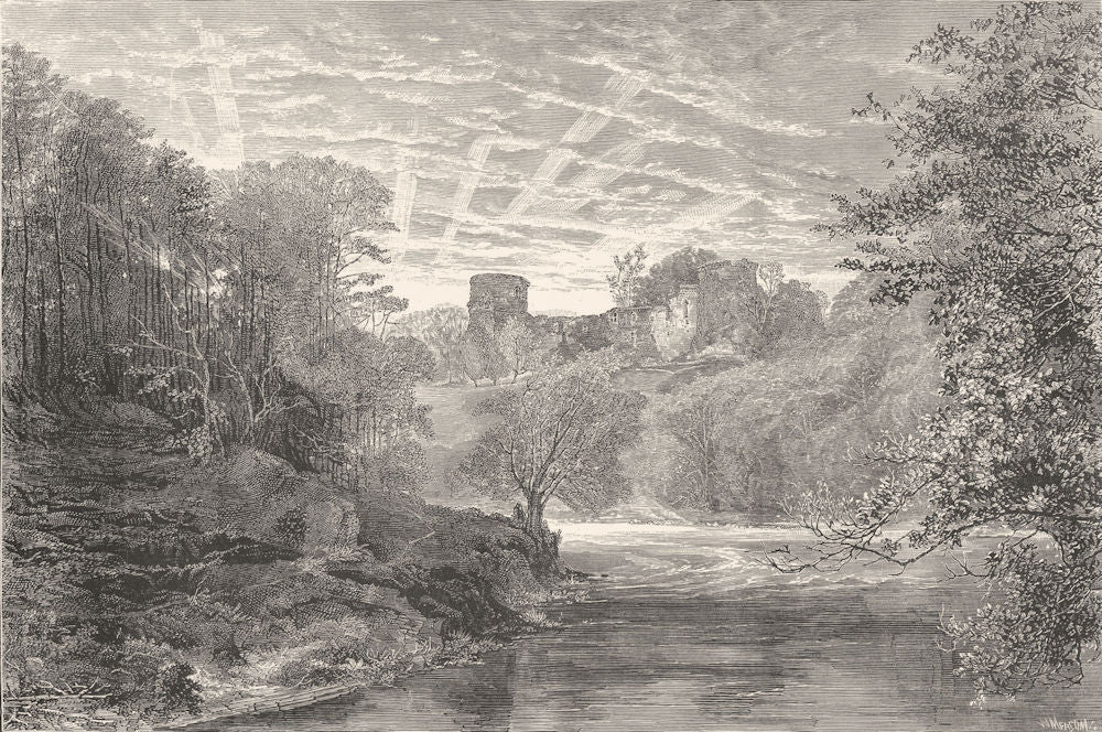SCOTLAND. Bothwell Castle, on the Clyde c1886 old antique print picture